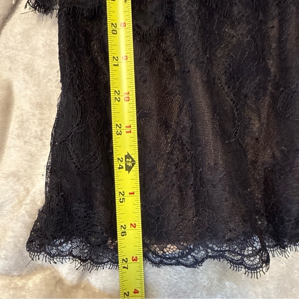 BCBGmaxazria JOSANNA Lace Ponte Bodice Mini Dress Black Size Medium Cocktail - Picture 15 of 15